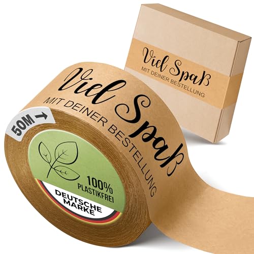 Paketband mit Text - 50m x 50mm Klebeband, Umweltfreundliches Verpackungsband für Unternehmen, Kundenbindungs-Klebeband, Bedrucktes Paketklebeband, Hohe Klebekraft (VIEL SPASS mit deiner Bestellung) von Smilivery