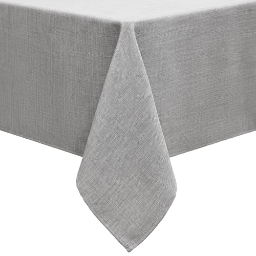 smiry Leinenoptik Tischdecke Abwaschbar Lotuseffekt Eckig 140 x 300 cm Tischtuch Leinendecke Wasserabweisend Tafeldecke Tischwäsche Fleckschutz, Hellgrau smiry Leinenoptik Tischdecke Abwaschbar Lotuseffekt Eckig 140 x 300 cm Tischtuch Leinendecke Wasserabweisend Tafeldecke Tischwäsche Fleckschutz, Hellgrau von smiry
