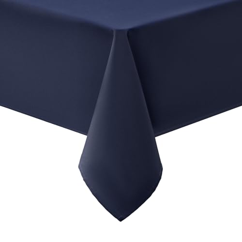 smiry Tischdecke Abwaschbar Rechteckig 140x140cm Tischtuch Polyester Wasserabweisend Lotuseffekt Tischwäsche Schmutzabweisend Abwischbare Tafeldecke für Party Küche, Dunkelblau smiry Tischdecke Abwaschbar Rechteckig 140x140cm Tischtuch Polyester Wasserabweisend Lotuseffekt Tischwäsche Schmutzabweisend Abwischbare Tafeldecke für Party Küche, Dunkelblau von smiry