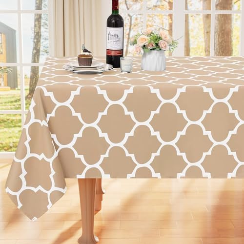 smiry Tischdecke Abwaschbar Rechteckig 140x200cm Tischtuch Polyester Wasserabweisend Lotuseffekt Marokkanisch Tischwäsche Schmutzabweisend Abwischbare Tafeldecke für Outdoor Party Küche,Khaki smiry Tischdecke Abwaschbar Rechteckig 140x200cm Tischtuch Polyester Wasserabweisend Lotuseffekt Marokkanisch Tischwäsche Schmutzabweisend Abwischbare Tafeldecke für Outdoor Party Küche,Khaki von smiry