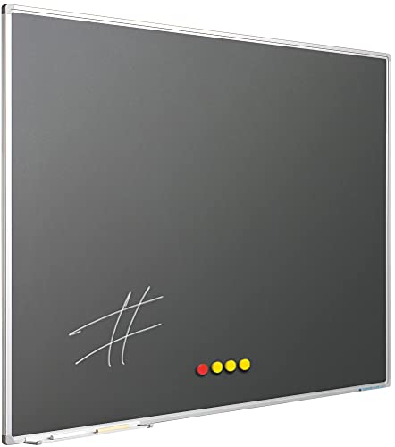 Kreidetafel, Tafelfarbe grau, BxH 900 x 600 mm. von Smit Visual