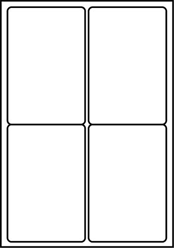 SmithPackaging A4 selbstklebende Adress-Etiketten, 4 Etiketten pro Blatt, 100 Blatt, 99,1 x 139 mm, 400 Etiketten SmithPackaging A4 selbstklebende Adress-Etiketten, 4 Etiketten pro Blatt, 100 Blatt, 99,1 x 139 mm, 400 Etiketten von SmithPackaging