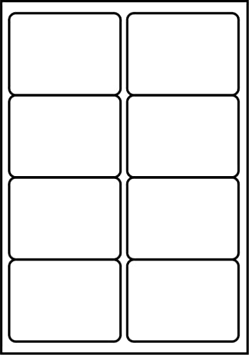 SmithPackaging A4 selbstklebende Adress-Etiketten, 8 Etiketten pro Blatt, 100 Blatt, 99,1 x 67,7 mm, 800 Etiketten von SmithPackaging