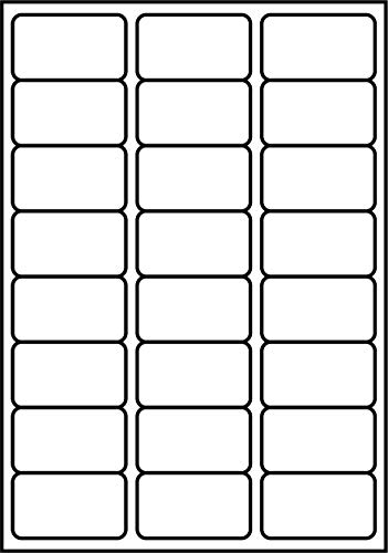 SmithPackaging Selbstklebende Adress-Etiketten, A4, 24 Etiketten pro Blatt, 100 Blatt, 63,5 x 33,9 mm, 2400 Etiketten von SmithPackaging