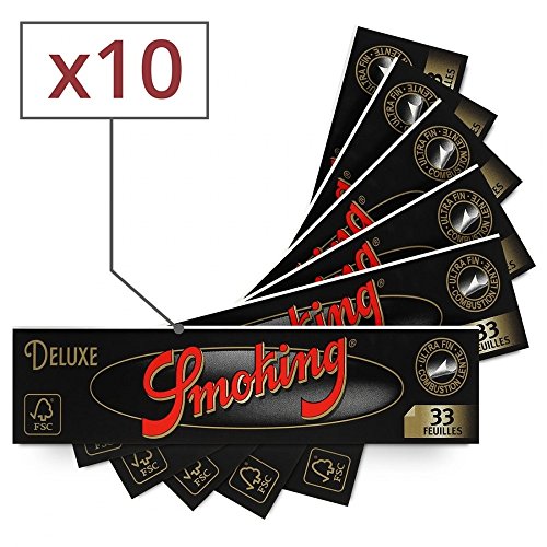 Blättchen Smoking Slim Deluxe schwarz x10 Blättchen Smoking Slim Deluxe schwarz x10 von Smoking