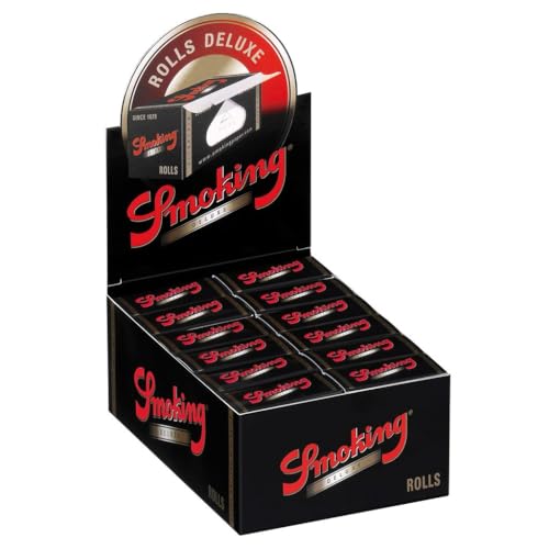 Smoking Deluxe Rolls Slim Endlospaper Blättchen Rolle Ultradünn 3 Boxen (72 Rolls) von Smoking
