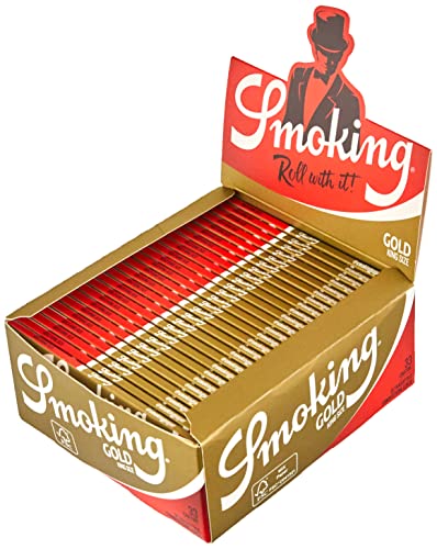 Smoking Zigarettenpapier Gold Slim King Size – 50 Blättchen von Smoking