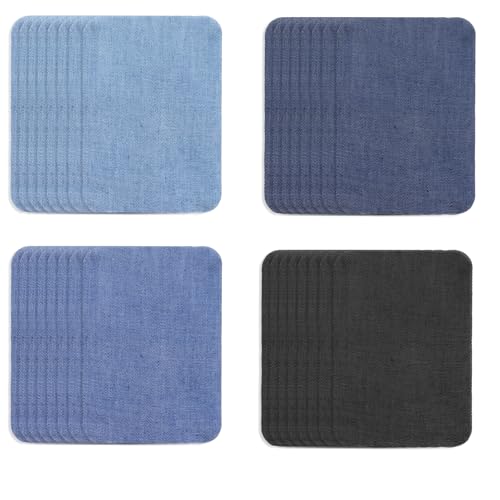 32 Stück Jean Flicken zum Aufbügeln, Bügel-Patches für Jeans, Bügelflicken Kinder, Blatt Flicken zum Aufbügeln, Stark haftender Klebstoff, 100% Baumwolle, 7,5cm x 11cm, Reparatur- und Dekorationsset 32 Stück Jean Flicken zum Aufbügeln, Bügel-Patches für Jeans, Bügelflicken Kinder, Blatt Flicken zum Aufbügeln, Stark haftender Klebstoff, 100% Baumwolle, 7,5cm x 11cm, Reparatur- und Dekorationsset von Smomend