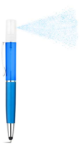 Bactilla - 3in1 Kugelschreiber, Touchpen, Desinfektionsmittelspray - das ideale Hygiene-Tool (dunkelblau, 5 Stück) von Smrter