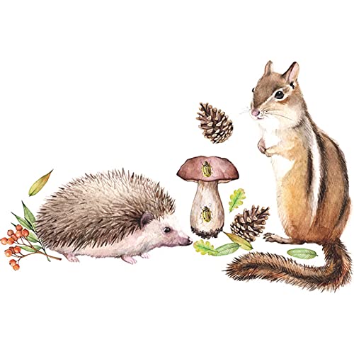 Fahrradaufkleber Junge Cartoon Eichhörnchen Begegnungen kleine Igel Kinderzimmer Home Wanddekoration Aufkleber Selbstklebende Zahlen Und Buchstaben (a, One Size) von Snakell