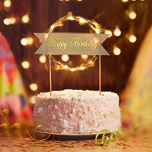 Happy Birthday Tortendeko Xmas Halloween Deko Geburtstag, Happy Birthday Cake Topper Kuchendeko Set Kuchendeko Girlande Cake Torten Kuchen Topper für Junge Mädchen Mann Frau Party (E6-A, One Size) von Snakell