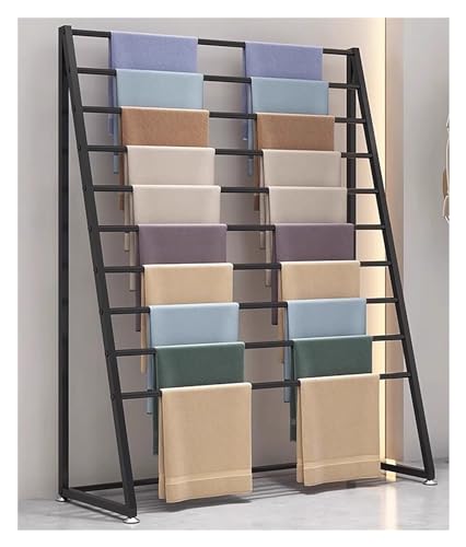 Abnehmbarer Schalständer aus Metall, freistehendes Aufbewahrungsregal für Stoffhosen im Bekleidungsgeschäft, Geschenkpapier-Organizer-Halter für Geschenkartikelläd,Black-120X40X145CM_Single Side Abnehmbarer Schalständer aus Metall, freistehendes Aufbewahrungsregal für Stoffhosen im Bekleidungsgeschäft, Geschenkpapier-Organizer-Halter für Geschenkartikelläd,Black-120X40X145CM_Single Side von SnamicE