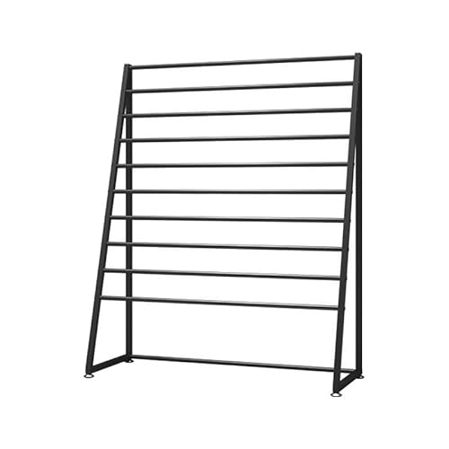 SnamicE Bodenstehender Schal-Präsentationsständer, Organizer-Rack aus Metall mit Bandhalter, doppelseitiges Regal für Handtuch- und Geschenkpapier für den gewerbli,Black-100x40x146cm von SnamicE