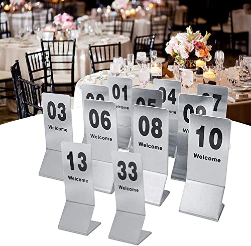 SnamicE Edelstahl-Tischschilder, Tischnummern-Set 1-25/1-50 – Tischnummernständer im Zeltstil für Restaurants/Bars/Cafés/Hotels, doppelseitige Digitale Etiketten, für schnelle Platz,1-50 SnamicE Edelstahl-Tischschilder, Tischnummern-Set 1-25/1-50 – Tischnummernständer im Zeltstil für Restaurants/Bars/Cafés/Hotels, doppelseitige Digitale Etiketten, für schnelle Platz,1-50 von SnamicE