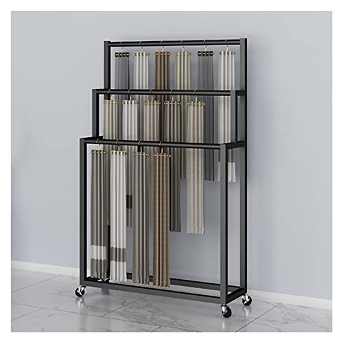 SnamicE Handelsüblicher Präsentationsständer für Schalstoffe – Eisenrahmen, tragbarer Organizer-Halter für Einzelhandelsgeschäfte für Schals/Geschenkpapier/Vorhänge, mit d,Black-80x30x150cm SnamicE Handelsüblicher Präsentationsständer für Schalstoffe – Eisenrahmen, tragbarer Organizer-Halter für Einzelhandelsgeschäfte für Schals/Geschenkpapier/Vorhänge, mit d,Black-80x30x150cm von SnamicE