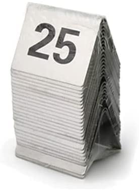 SnamicE Tischnummern, Edelstahl-Zelttischschilder, Karten, Sitzplatznummern für Restaurants, Cafés und Bars, 4,8 x 4,1 cm, 1 bis 25,1 to 25 SnamicE Tischnummern, Edelstahl-Zelttischschilder, Karten, Sitzplatznummern für Restaurants, Cafés und Bars, 4,8 x 4,1 cm, 1 bis 25,1 to 25 von SnamicE