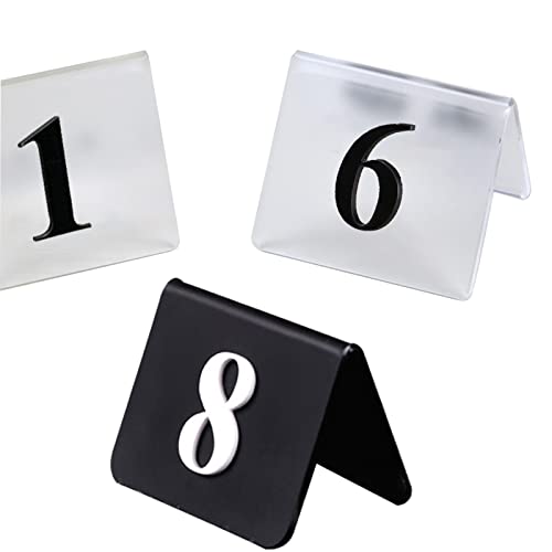 SnamicE Tischnummern 1-25/50/100 Schreibtischschild, transparent, schwarz mattierte Acryl-Tischnummernkarte, Tischnummer kann in Restaurants, Bars, Partys, Hochzeiten verwendet werd, SnamicE Tischnummern 1-25/50/100 Schreibtischschild, transparent, schwarz mattierte Acryl-Tischnummernkarte, Tischnummer kann in Restaurants, Bars, Partys, Hochzeiten verwendet werd, von SnamicE