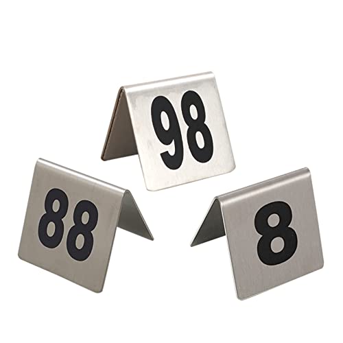 SnamicE Tischnummern aus Edelstahl für Hochzeiten, Empfänge, Restaurant-Tischnummern, Karten, Schilder, 1-50, 1-100, doppelseitig, digital/1 bis 50/5 x 5 cm, 1 bis 50-5 x 5 cm,1 to 50-5 * 5Cm SnamicE Tischnummern aus Edelstahl für Hochzeiten, Empfänge, Restaurant-Tischnummern, Karten, Schilder, 1-50, 1-100, doppelseitig, digital/1 bis 50/5 x 5 cm, 1 bis 50-5 x 5 cm,1 to 50-5 * 5Cm von SnamicE
