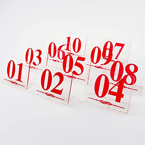 SnamicE Tischnummernschild, Acrylkartenschild der Tischmarkierung, Tischnummern-Namensschild, Persönlichkeitsfigur für Hochzeit, Party, Event oder Kate-Dekoration, 10 Stück/1 bis 10,21 to 30 SnamicE Tischnummernschild, Acrylkartenschild der Tischmarkierung, Tischnummern-Namensschild, Persönlichkeitsfigur für Hochzeit, Party, Event oder Kate-Dekoration, 10 Stück/1 bis 10,21 to 30 von SnamicE