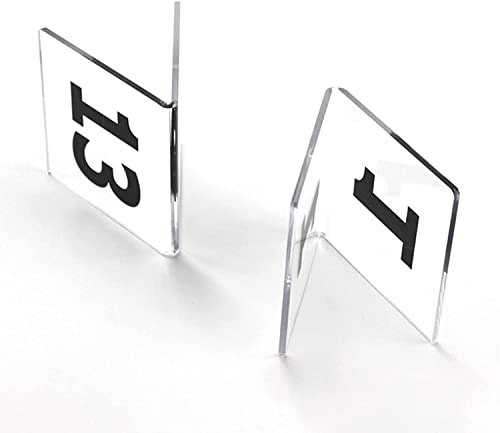 SnamicE Tischnummernschild, doppelseitig, transparentes Acryl-Restaurant-Tischnummernschild, geeignet für Hochzeiten, Partys, Veranstaltungen oder Kategorisierungen/1 bis 50,1 bis 1,1 to 100 SnamicE Tischnummernschild, doppelseitig, transparentes Acryl-Restaurant-Tischnummernschild, geeignet für Hochzeiten, Partys, Veranstaltungen oder Kategorisierungen/1 bis 50,1 bis 1,1 to 100 von SnamicE