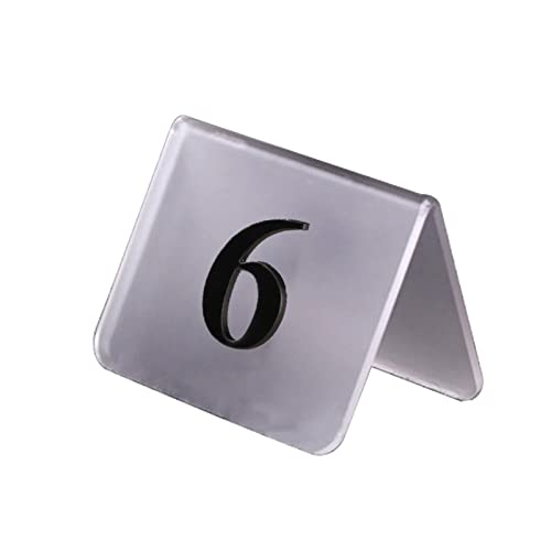SnamicE Tischnummernschilder 1–50, Acryl-Tischnummernkarte, transparente/schwarz mattierte Tischkarten, Tischnummern können in Restaurants, Bars, Partys, Hochzeiten verwendet Werden, SnamicE Tischnummernschilder 1–50, Acryl-Tischnummernkarte, transparente/schwarz mattierte Tischkarten, Tischnummern können in Restaurants, Bars, Partys, Hochzeiten verwendet Werden, von SnamicE