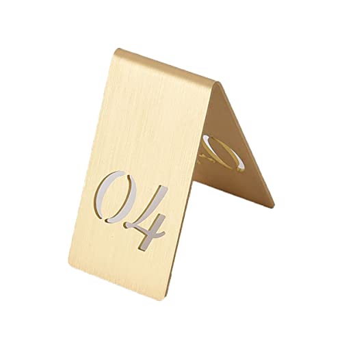 Tischkarten, Messing-Tischnummern im Zeltstil für Restaurants, ausgeschnittenes vertikales Messing-Nummernschild, 40 × 65 mm, stapelbare Tischkarten für Hochzeitsempfänge, R,One Color-Number 4 Tischkarten, Messing-Tischnummern im Zeltstil für Restaurants, ausgeschnittenes vertikales Messing-Nummernschild, 40 × 65 mm, stapelbare Tischkarten für Hochzeitsempfänge, R,One Color-Number 4 von SnamicE