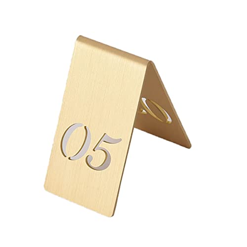 Tischkarten, Messing-Tischnummern im Zeltstil für Restaurants, ausgeschnittenes vertikales Messing-Nummernschild, 40 × 65 mm, stapelbare Tischkarten für Hochzeitsempfänge, R,One Color-Number 5 Tischkarten, Messing-Tischnummern im Zeltstil für Restaurants, ausgeschnittenes vertikales Messing-Nummernschild, 40 × 65 mm, stapelbare Tischkarten für Hochzeitsempfänge, R,One Color-Number 5 von SnamicE