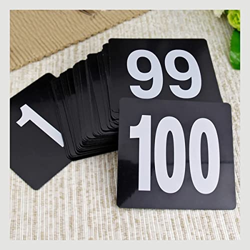Tischnummern 1 bis 25/50/100, doppelseitige Plastiktischnummern, schwarze Tischstuhlkarten für-Clip Tischnummernhalter, Partyrestaurant, Barwerkzeug/1 bis 25, 1 bis 100,1 bis 100 Tischnummern 1 bis 25/50/100, doppelseitige Plastiktischnummern, schwarze Tischstuhlkarten für-Clip Tischnummernhalter, Partyrestaurant, Barwerkzeug/1 bis 25, 1 bis 100,1 bis 100 von SnamicE