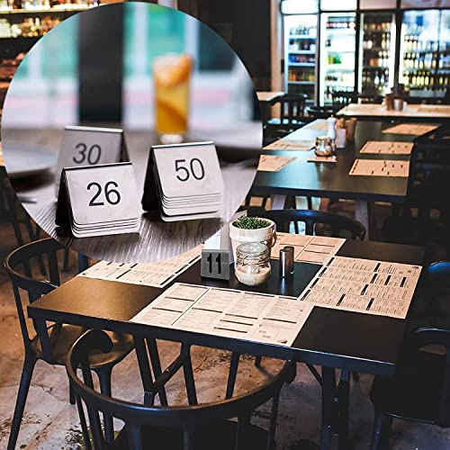 Tischnummern-Sets aus Edelstahl, 1 bis 50/100 – Tischnummernschild, stapelbare Nummernkarten – Tischnummernständer im Zeltstil für Restaurants, Bars, Cafés/1 bis 100/5 * 4 *,1 to 100-5 * 4 * 3.5Cm Tischnummern-Sets aus Edelstahl, 1 bis 50/100 – Tischnummernschild, stapelbare Nummernkarten – Tischnummernständer im Zeltstil für Restaurants, Bars, Cafés/1 bis 100/5 * 4 *,1 to 100-5 * 4 * 3.5Cm von SnamicE