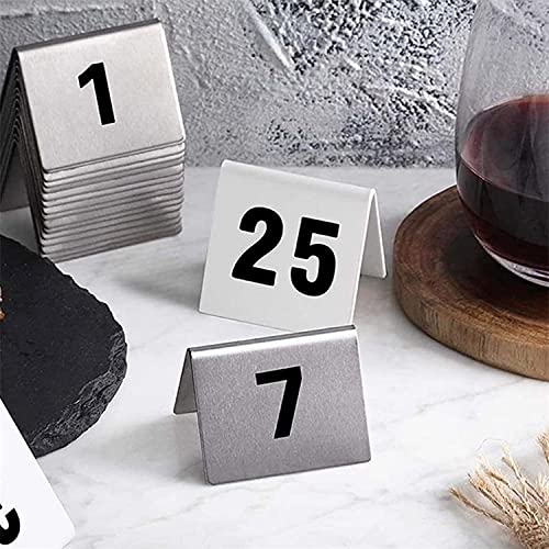 Tischnummern aus Metall 1-50/100, Tischnummernkarten recycelbar, robust und leicht zu reinigen, stapelbar, doppelseitig für einfache Erkennung, Tischmarkierung für Restauran, Tischnummern aus Metall 1-50/100, Tischnummernkarten recycelbar, robust und leicht zu reinigen, stapelbar, doppelseitig für einfache Erkennung, Tischmarkierung für Restauran, von SnamicE