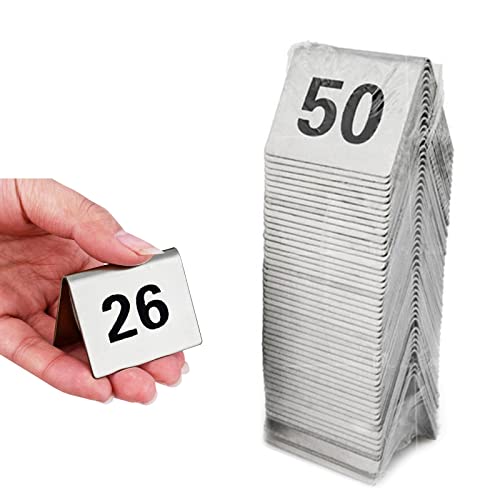 Tischnummernkarte mit den Zahlen 1 bis 50/100, Schreibtischschild, stapelbare Tischnummernkarten, vielseitig einsetzbar in Restaurants, Bars, Partys, Hochzeiten, 1 bis 100,1 to 100-L:40xW:50mm Tischnummernkarte mit den Zahlen 1 bis 50/100, Schreibtischschild, stapelbare Tischnummernkarten, vielseitig einsetzbar in Restaurants, Bars, Partys, Hochzeiten, 1 bis 100,1 to 100-L:40xW:50mm von SnamicE