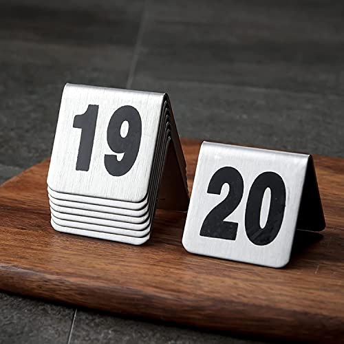 Tischnummernschilder, doppelseitige digitale Etiketten, Tischnummernkarte für Restaurants – aus Edelstahl – robust – 1-50/1-100 Zahlen/1 bis 100/5 * 5 cm)),1 bis 100-5 * 5 c,1 to 100-5*5Cm(2*2Inch) von SnamicE