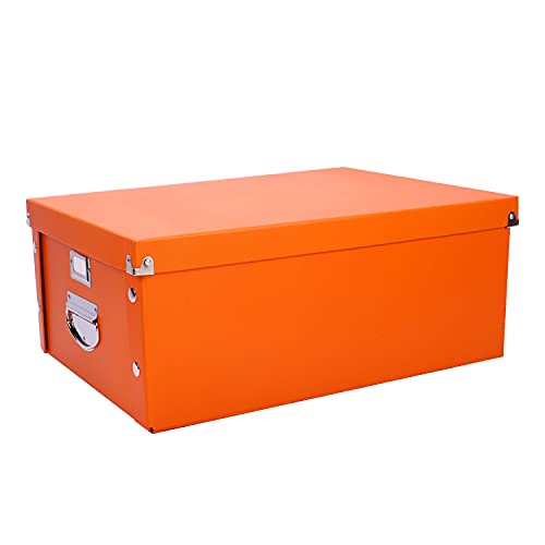 Snap-N-Store Aufbewahrungsbox, A3-Größe, Orange, 2er-Pack von Snap-N-Store