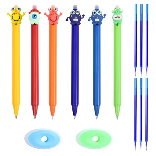 SneiDr 6 Stück Radierbarer Kugelschreiber Blau Radierstift Gelstifte Einziehbare Tintenroller Radierbar 0,5mm Spitze Kawaii Stiften mit 6 Ersatzminen und 2 Radiergummi für Kinder Studenten Geschenk SneiDr 6 Stück Radierbarer Kugelschreiber Blau Radierstift Gelstifte Einziehbare Tintenroller Radierbar 0,5mm Spitze Kawaii Stiften mit 6 Ersatzminen und 2 Radiergummi für Kinder Studenten Geschenk von SneiDr
