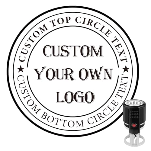 Stempel mit individuellem Logo, personalisierbar, für Geschäft, Firmenstempel mit 5 Tintenfarben (Logo) von Sngeirkn