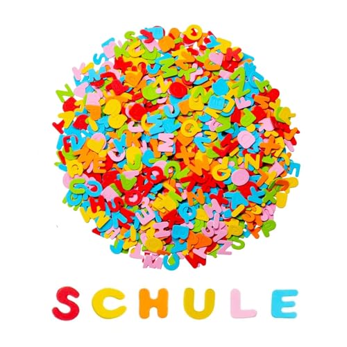 520 Stück Moosgummi Buchstaben Selbstklebend,Buchstaben Aufkleber,Zum Aufkleben,Moosgummi Selbstklebend Sticker,Letter Stickers Buchstabenaufkleber,Kinder Schaumstoff Schultüte Filz Alphabet von Snhauxinfa