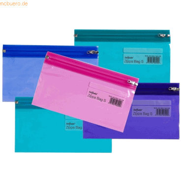 25 x Snopake Dokumententasche Zippa Bag 'S' DINlang electra farbig sor von Snopake
