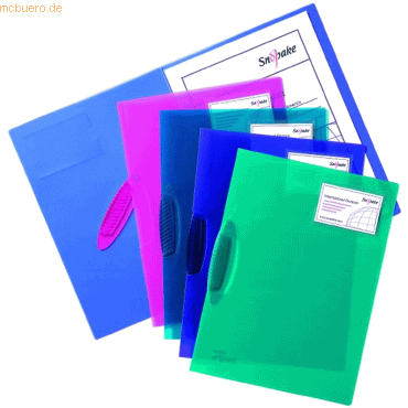 5 x Snopake Cliphefter SwingFile bis 30 Blatt A4 electra farbig sortie von Snopake