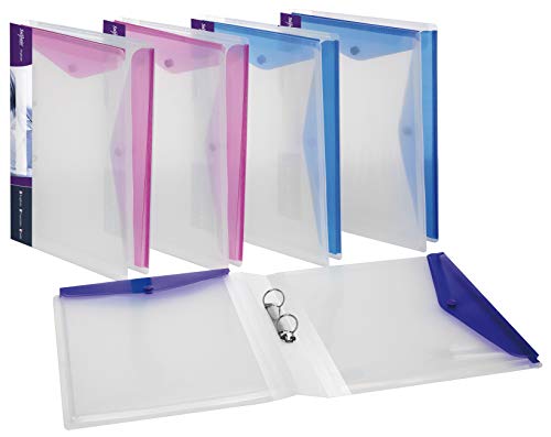 Ringordner mit Polyfil-Dokumententasche von Snopake, DIN A4, 2 x 15 mm - 15716 Clear/Electra Assorted Colours Ringordner mit Polyfil-Dokumententasche von Snopake, DIN A4, 2 x 15 mm - 15716 Clear/Electra Assorted Colours von Snopake