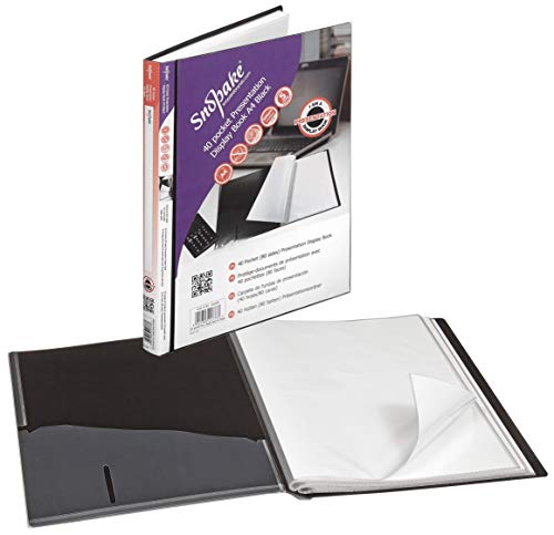 Snopake 15783 Präsentationsmappe, A4, 40 Hüllen, Schwarz, 1 Stück Snopake 15783 Präsentationsmappe, A4, 40 Hüllen, Schwarz, 1 Stück von Snopake