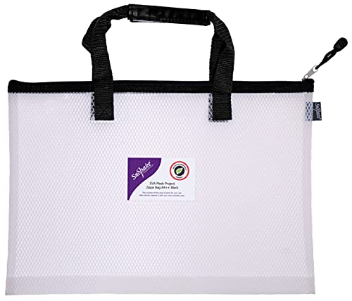 Snopake 15870 Projekt-/Büchertasche A4++, aus EVA-Netzstoff, robust, mit weichem Tragegriff, transparent/schwarz, ohne PVC, ohne Weichmacher, 1 Stück Snopake 15870 Projekt-/Büchertasche A4++, aus EVA-Netzstoff, robust, mit weichem Tragegriff, transparent/schwarz, ohne PVC, ohne Weichmacher, 1 Stück von Snopake