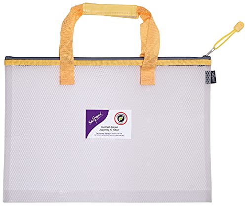 Snopake 15877 Tasche für Projekte/Bücher, A3, hohe Kapazität, EVA-Netzstoff, robust, mit weichem Tragegriff, transparent/gelb, ohne PVC, ohne Weichmacher, 1 Stück Snopake 15877 Tasche für Projekte/Bücher, A3, hohe Kapazität, EVA-Netzstoff, robust, mit weichem Tragegriff, transparent/gelb, ohne PVC, ohne Weichmacher, 1 Stück von Snopake