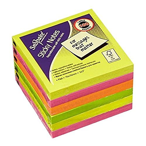 Snopake 76 x 76 mm Neon sortierte Haftnotizen 6 Stück 100 Blatt pro Block 13527 Snopake 76 x 76 mm Neon sortierte Haftnotizen 6 Stück 100 Blatt pro Block 13527 von Snopake
