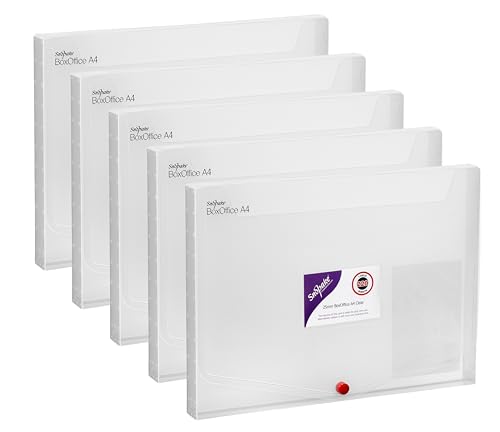 Snopake BoxOffice Dokumententasche A4 5 Stück transparent Snopake BoxOffice Dokumententasche A4 5 Stück transparent von Snopake