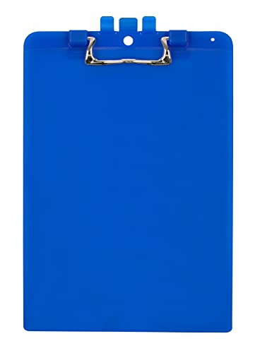 Snopake Klemmbrett A4 blau mit Stifthalter, robuste ergonomische Metallklammer und Aufhängeloch [1 Stück] 15886 von Snopake