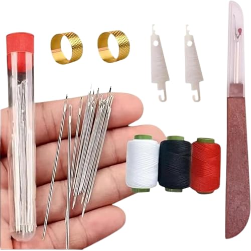 37PCS Nähwerkzeug-Set, 37PCS Sewing Tool Set, Tragbares Nähzeug für Erwachsene, Tragbares DIY Bastelset, Nähset für Anfänger (1) von Snrtevu