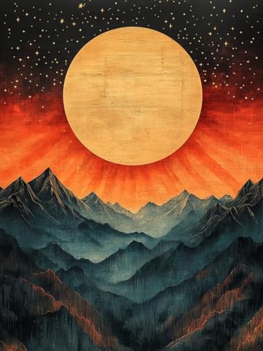 Berge Diamond Painting Groß XXL 60x80cm für Bastelset Kinder ab 6 Jahre, 5D Diamond Painting Sonne Neuheiten, DIY Diamant Mosaik Bastelset Erwachsene, Daiments Malerei Stickerei Festival Deko S-193 Berge Diamond Painting Groß XXL 60x80cm für Bastelset Kinder ab 6 Jahre, 5D Diamond Painting Sonne Neuheiten, DIY Diamant Mosaik Bastelset Erwachsene, Daiments Malerei Stickerei Festival Deko S-193 von Snuysogx