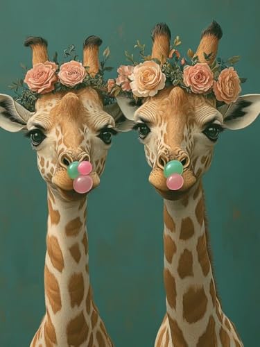 Diamond Painting Giraffe für Bastelset Kinder ab 6 Jahre, Diamant Painting Blume Set für Erwachsene Anfänger, 5D DIY Mosaikherstellung Full Diamant Set für Wanddeko Festival Geschenke 35x45cm S-184 Diamond Painting Giraffe für Bastelset Kinder ab 6 Jahre, Diamant Painting Blume Set für Erwachsene Anfänger, 5D DIY Mosaikherstellung Full Diamant Set für Wanddeko Festival Geschenke 35x45cm S-184 von Snuysogx