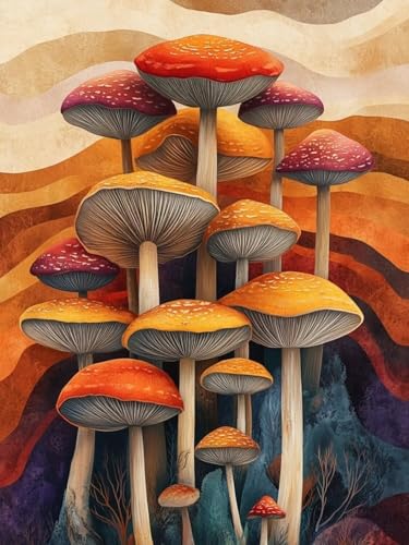 Diamond Painting Pilz für Bastelset Kinder ab 6 Jahre, Diamant Painting Einfachheit Set für Erwachsene Anfänger, 5D DIY Mosaikherstellung Full Diamant Set für Wanddeko Festival Geschenke 35x45cm S-182 Diamond Painting Pilz für Bastelset Kinder ab 6 Jahre, Diamant Painting Einfachheit Set für Erwachsene Anfänger, 5D DIY Mosaikherstellung Full Diamant Set für Wanddeko Festival Geschenke 35x45cm S-182 von Snuysogx