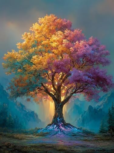 Diamond Painting XXL Baum des Lebens für Bastelset Kinder ab 6 Jahre, Diamond Painting Landschaft, 5D DIY Diamant Malerei Bilder Stickerei Set, Dimond Kristall Handwerk für Zuhause Deko 50x70cm S-139 Diamond Painting XXL Baum des Lebens für Bastelset Kinder ab 6 Jahre, Diamond Painting Landschaft, 5D DIY Diamant Malerei Bilder Stickerei Set, Dimond Kristall Handwerk für Zuhause Deko 50x70cm S-139 von Snuysogx